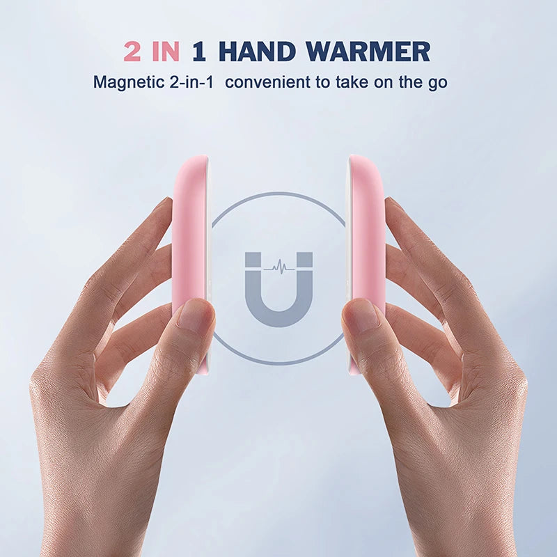 Cute Mini Outdoor Rechargeable Hand Heater Packs Hot Hands Packs Magnetic 5000Mah Pocket Heated Hand Warmer for Winter